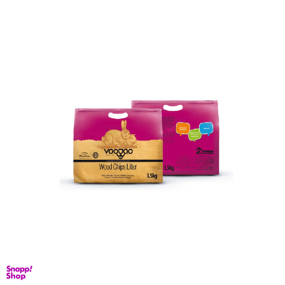 پوشال جوندگان وودو مدل wood chips litter وزن 1 کیلوگرم