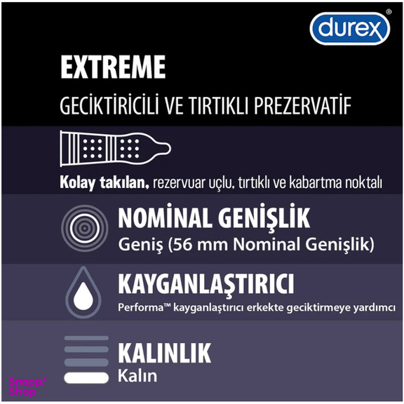 کاندوم دورکس مدل EXTREME بسته 30 عددی