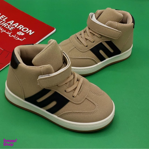 نیم بوت پسرانه مدل RO10211 رنگ کرم