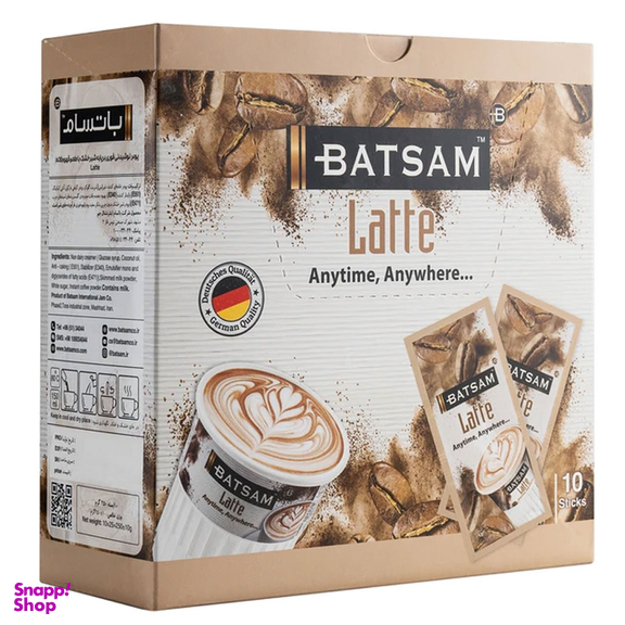 پودر قهوه فوری باتسام مدل لته بسته 10 عددی
