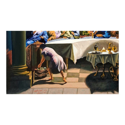 تابلو نقاشی رنگ روغن طرح شام آخر کد 1