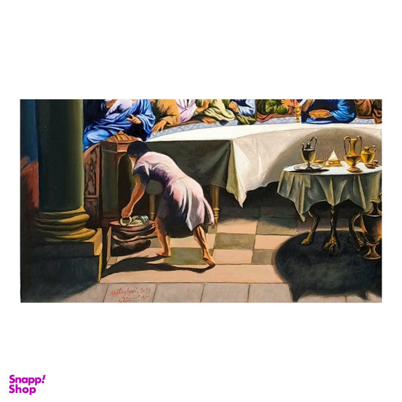 تابلو نقاشی رنگ روغن طرح شام آخر کد 1