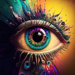 تابلو فرش ابریشم چاپی بدون تار و پود هانوکس مدل چشم سوم کد HAT.198.1