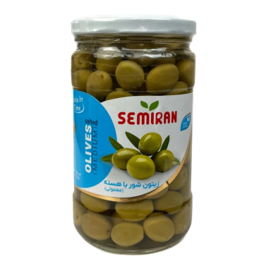 زیتون شور با هسته معمولی سمیران وزن 670 گرم