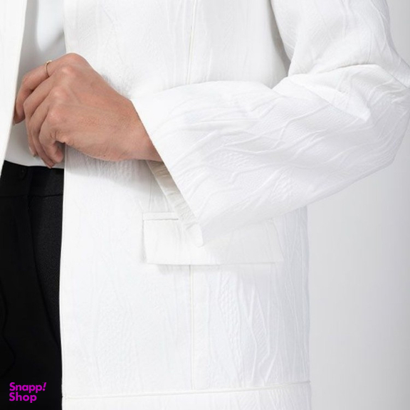 کت زنانه برنس مدل آلاله رنگ شیری