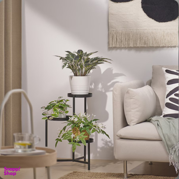 گلدان ایکیا مدل fejka کد 60593225 به همراه گل مصنوعی