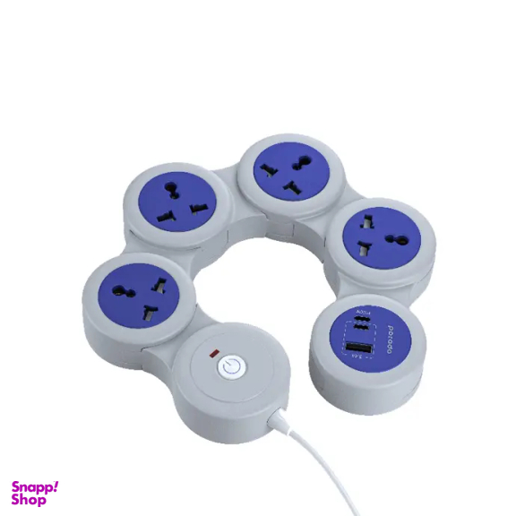 چندراهی برق پرودو مدل pd-fwch020-gy multi socket strip