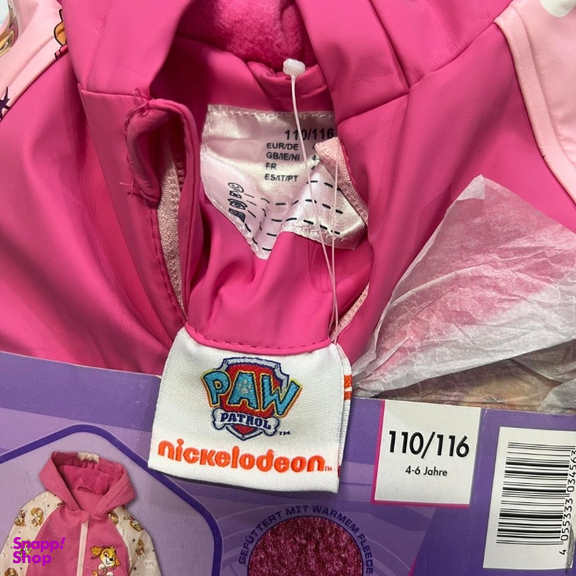 کاپشن دخترانه ضد آب نیکولودون طرح اسکای سگ های نگهبان