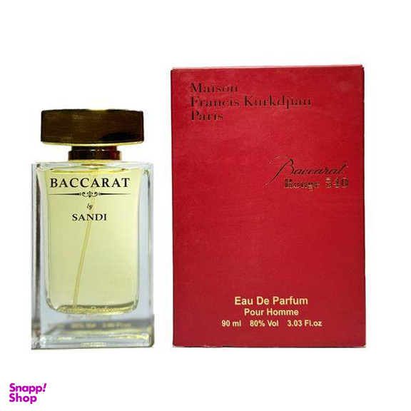 ادوپرفیوم زنانه سندی مدل باکارات رژ قرمز حجم 90 میلی لیتر