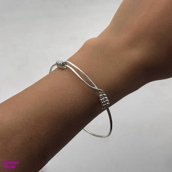 بنگل نقره زنانه مدل 038