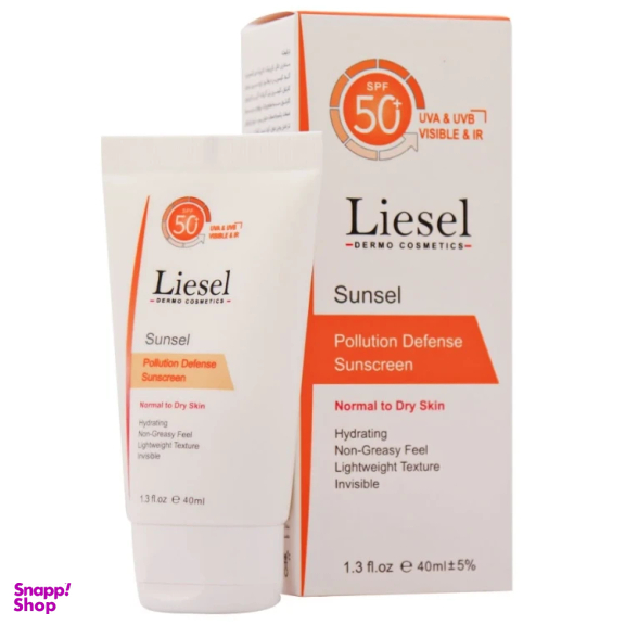 کرم ضد آفتاب بی رنگ لایسل مدل +SPF50 مناسب پوست خشک و نرمال حجم 40 میلی لیتر