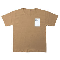 تیشرت زنانه طرح Be Kind مدل TBEBZH رنگ بژ