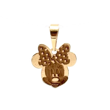 پلاک گردنبند طلا 18 عیار دخترانه مدل میکی‌ موس کد 31