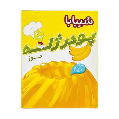 پودر ژله شیبابا طعم موز وزن 100 گرم