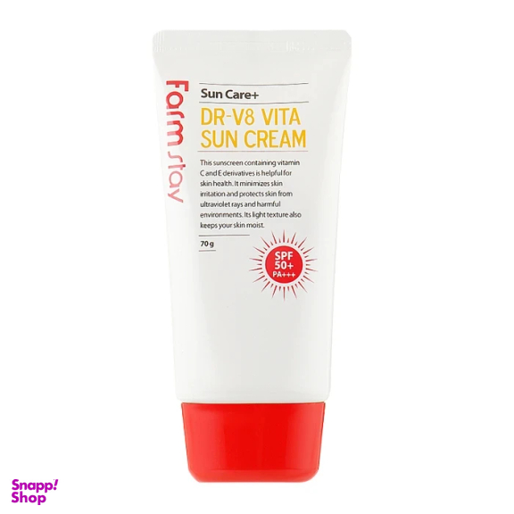 کرم ضد آفتاب بدون رنگ فارم استی مدل  DR V8 VITA SPF 50 حجم 70 میلی لیتر