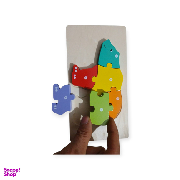 بازی آموزشی مدل پازل چوبی برجسته طرح فیل