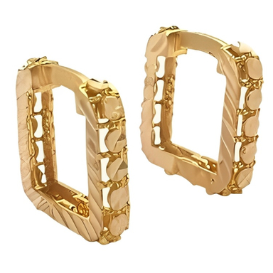 گوشواره طلا 18 عیار زنانه نواگلد مدل کلیپسی امگا مربعی کد 44511