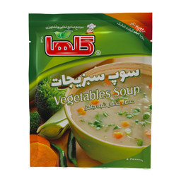 سوپ نیمه آماده سبزیجات گلها وزن 70 گرم بسته بندی سلفون