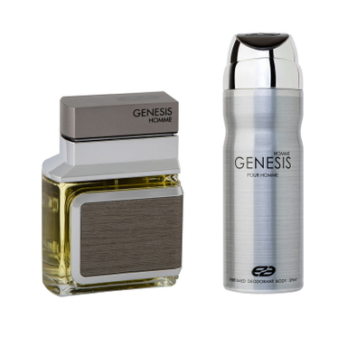 ادو تویلت مردانه عماد آرا مدل جنسیس حجم 100 میلی لیتر به همراه اسپری خوشبو کننده بدن مردانه عماد آرا