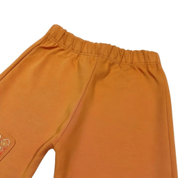 شلوار نوزادی به آوران طرح هورام رنگ نارنجی