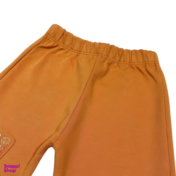 شلوار نوزادی به آوران طرح هورام رنگ نارنجی