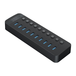 هاب 10 پورت USB 3.0 اوریکو مدل CT2U3-10AB به همراه آداپتور