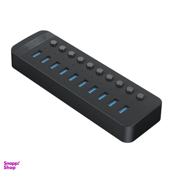 هاب 10 پورت USB 3.0 اوریکو مدل CT2U3-10AB به همراه آداپتور