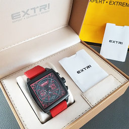 ساعت عقربه ای مردانه اکستری کد X6076-C مشکی قرمز