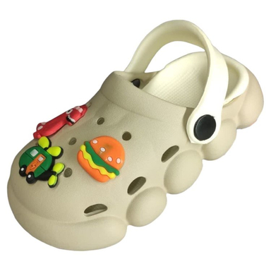 دمپایی کراکس دخترانه پاپا مدل ترنج رنگ کرم