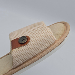 دمپایی روفرشی مردانه نیکتا کد 67889 رنگ کرم