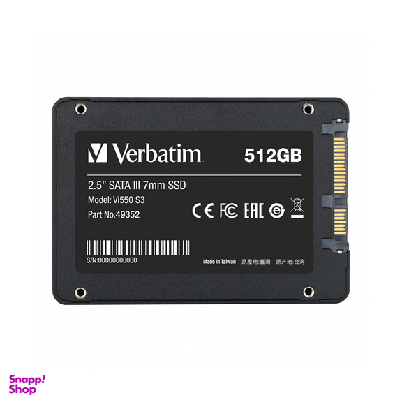 اس اس دی اینترنال SATA III ورباتیم مدل VI550 S3 ظرفیت 512 گیگابایت