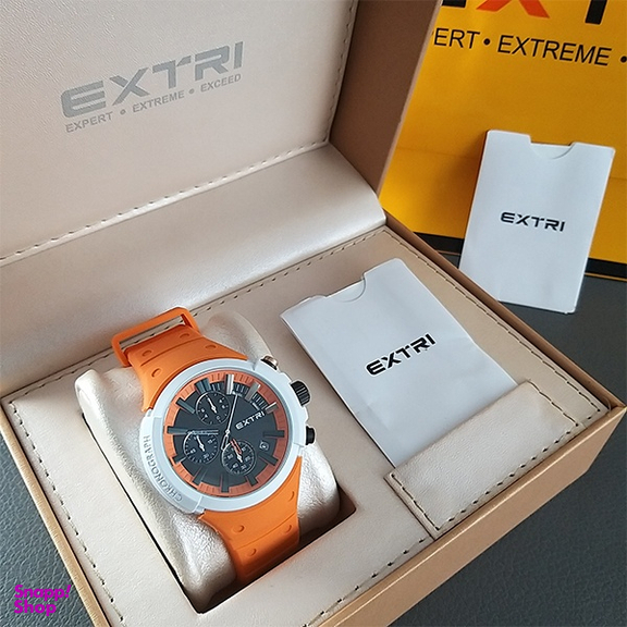ساعت مچی عقربه ای اکستری مدل X6058A رنگ نارنجی سفید