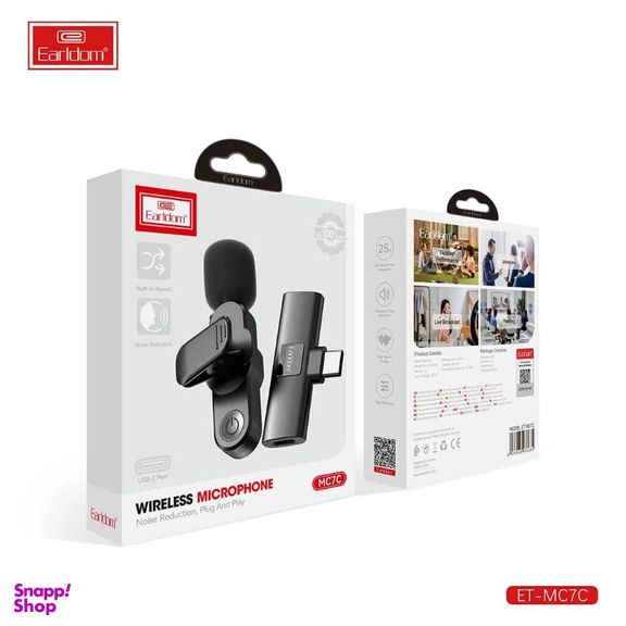 میکروفون بی سیم یقه ای ارلدام مدل ET-MC7C