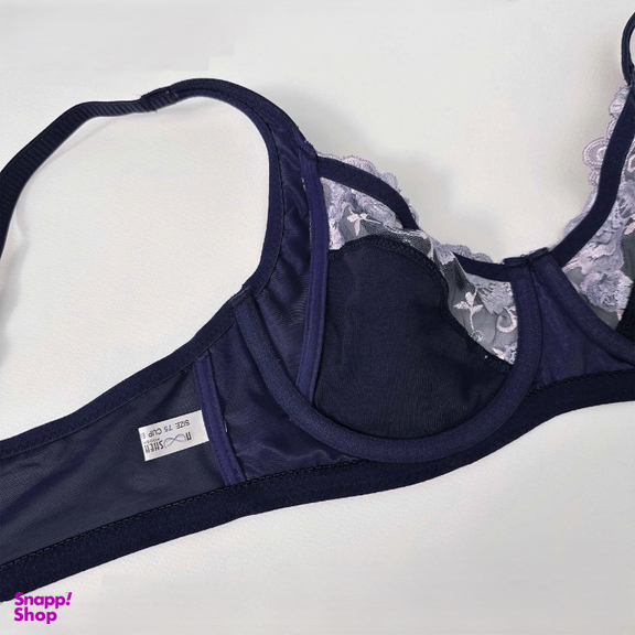 سوتین زنانه نوشه پوش کد 20407 رنگ سرمه ای