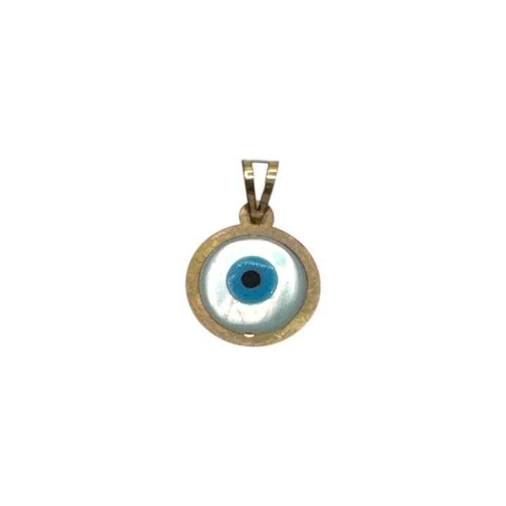 پلاک گردنبند طلا 18 عیار زنانه گالری سپینود طرح چشم نظر مدل PSG30