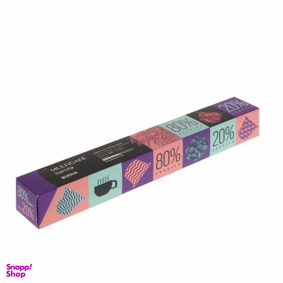 کپسول قهوه 80 درصد عربیکا 20 درصد روبوستا مولتی کافه بسته 10 عددی