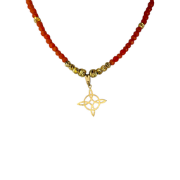 گردنبند طلا 18 عیار زنانه پانسی طرح مینیمال فانتزی کد nem33