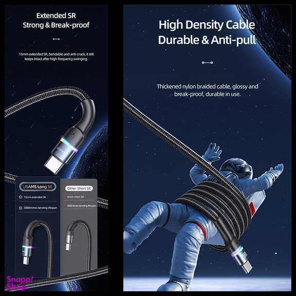 کابل تبدیل  USB-C  یوسمز مدل US-SJ537 طول 1.2 متر