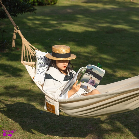 ننو 2 نفره چوب دار نیچرهایک مدل DC-G02-Drag-Detachable Fold Double Canvas Hammock کد DC001