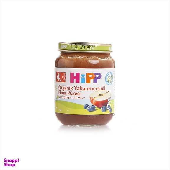 پوره میوه سیب و بلوبری هیپ حجم ۱۲۵ گرم