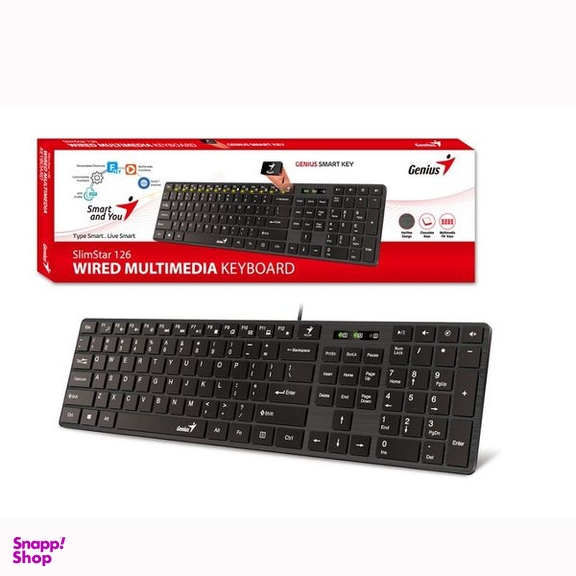 کیبورد با سیم جنیوس مدل Slim Star 126