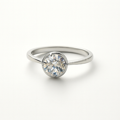 انگشتر نقره زنانه مدل سولیتر کد 569719