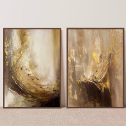 تابلو نقاشی طرح انتزاعی مدل A22 مجموعه ۲ عددی
