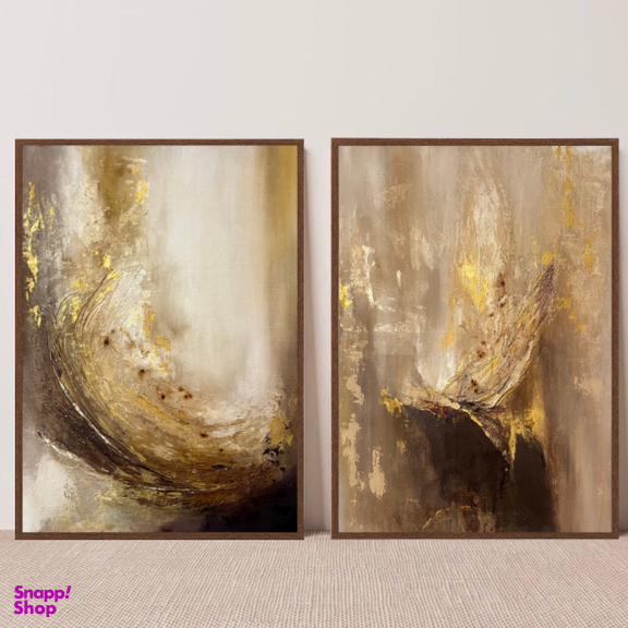 تابلو نقاشی طرح انتزاعی مدل A22 مجموعه ۲ عددی