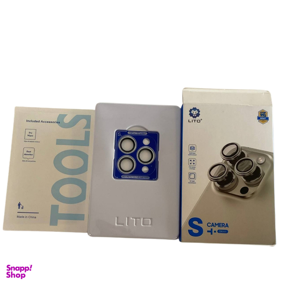 محافظ لنز گوشی موبایل لیتو مدل شابلون دار مناسب اپل iPhone 15 Pro / 15 Pro Max