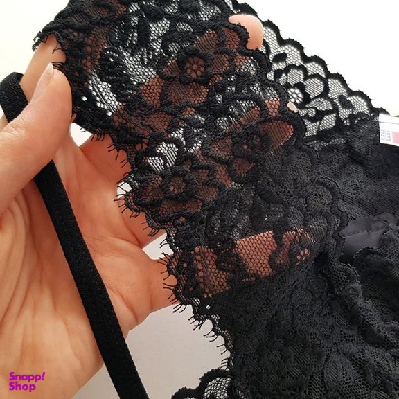 ست شورت و سوتین زنانه اما مدل پوش آپ فنردار دکلته کد 4729-6030 رنگ مشکی