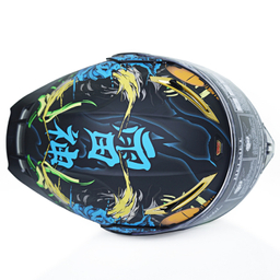 کلاه کاسکت فک متحرک کایک مدل 772 Blue Thunder God به همراه کاور
