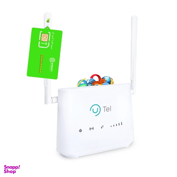 مودم روتر 4G LTE یوتل مدل L443 به همراه سیم کارت آرین تل با بسته اینترنت ۱۲۰ گیگابایت یکساله