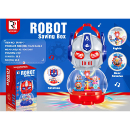 اسباب بازی ناب سل مدل چرخ دنده ای قلک طرح رباتی موزیکال