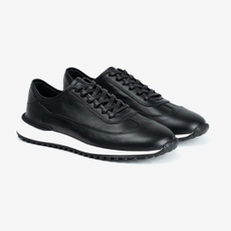 کفش روزمره مردانه چرم مشهد مدل j6328 رنگ مشکی